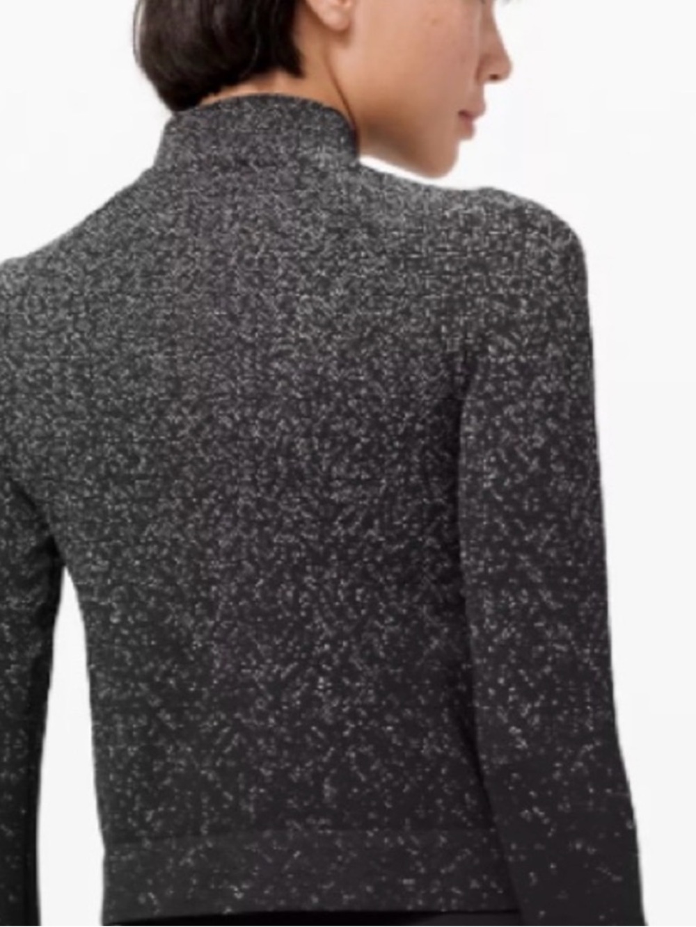 Lululemon Rest Less Cropped 1/2 Zip in Herringbone - EUC - Picture 2 of 9